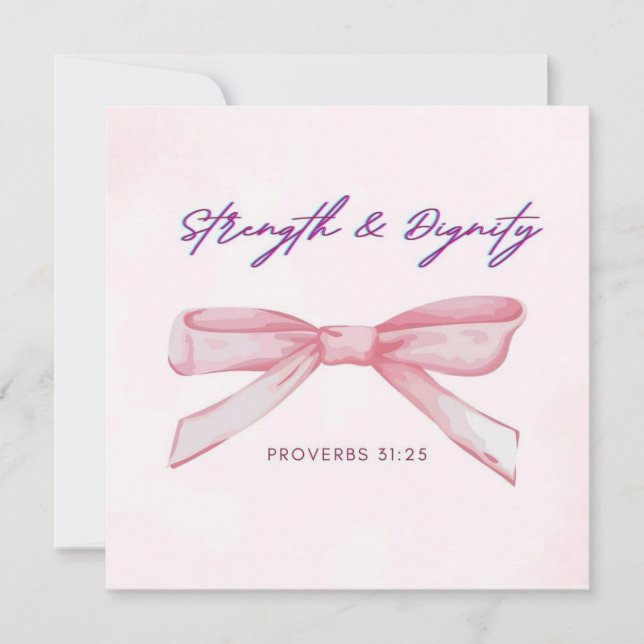 Stärke und Würde Karte / Coquette Postkarte (Vorderseite)