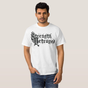 Stärke verratener weißer T - Shirt