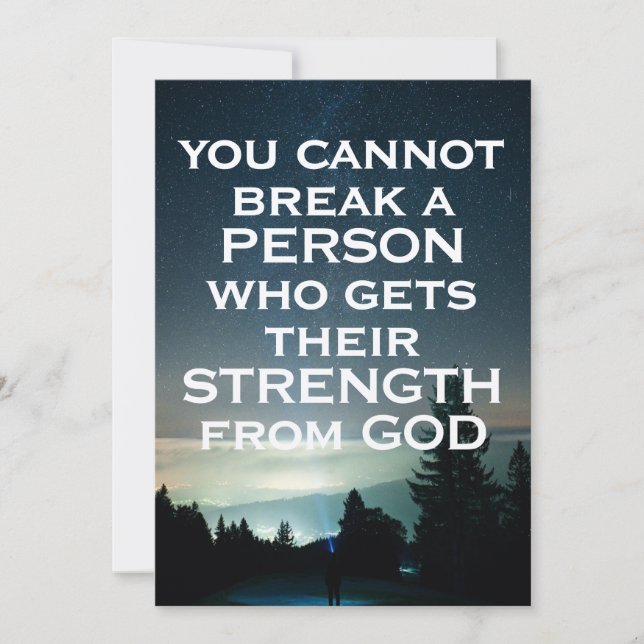 Stärke von der Gottekarte Einladung (Vorderseite)