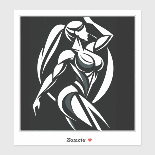 Starke weibliche Fitness Personal Training Minimal Aufkleber (Blatt)