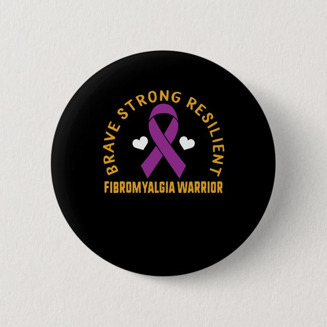 Starke Widerstandskraft bei Fibromyalgie Kriegerer Button (Vorderseite)