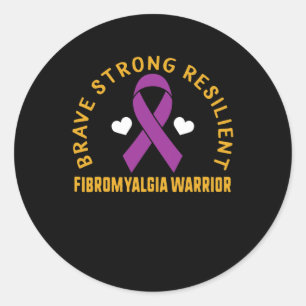 Starke Widerstandskraft bei Fibromyalgie Kriegerer Runder Aufkleber