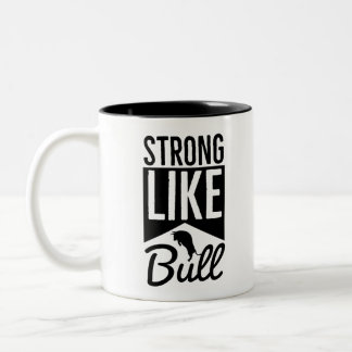 Starke wie Bull - Workout Routine Zweifarbige Tasse
