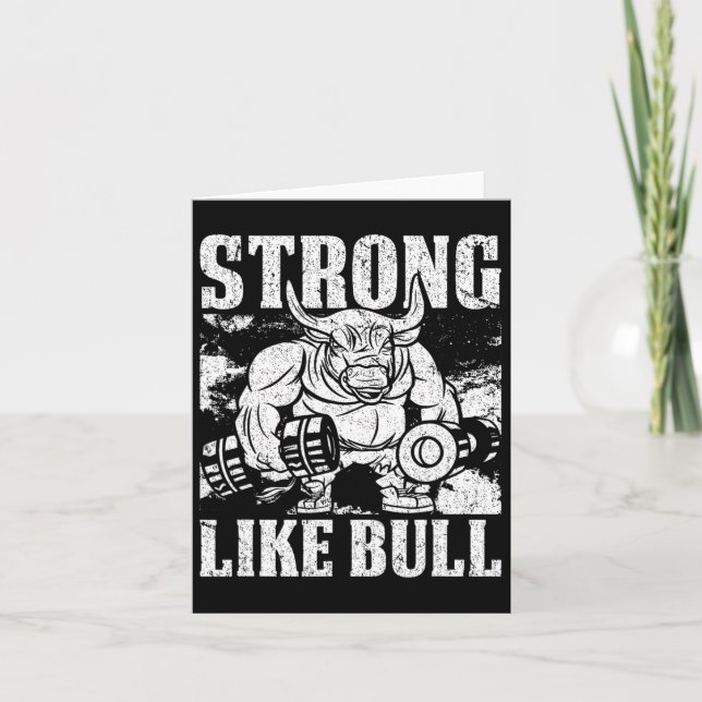 Starke wie eine Bull Power Hub Bodybuilding Karte (Vorderseite)