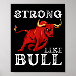 Starke wie eine Bull Weight Powerlift Bodybuildin Poster