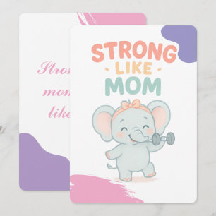 Starke Wie Mama Baby Shower Einladungskarte Einladung