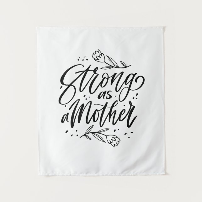 Starke wie Mutter Wandteppich (Vorderseite)