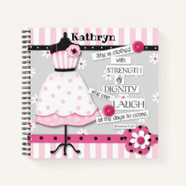 "Stärke & Würde" Custom Scripting Journal Notizbuch