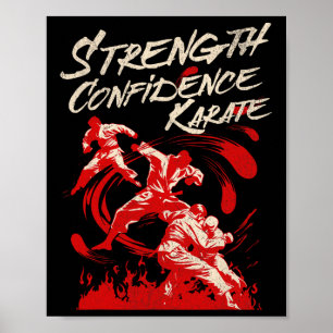 Stärke Zuversicht Karate Kampfgeist Martial Poster