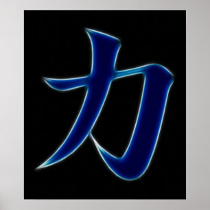 Stärken-japanisches Kanji-Symbol Poster