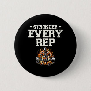 Stärken Sie jeden Rep Weightlifter-Bodybuilding Button