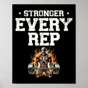 Stärken Sie jeden Rep Weightlifter-Bodybuilding Poster