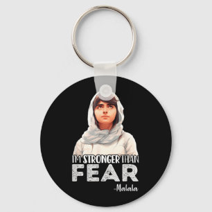 Stärker als Angst Malala Yousafzai Zitat Aktivist Schlüsselanhänger