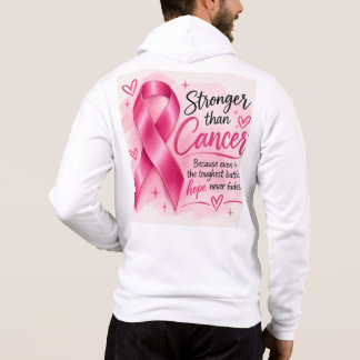 Stärker-als-der-Krebs-Rosa-Band-Bewusstseins-Hoodi Hoodie