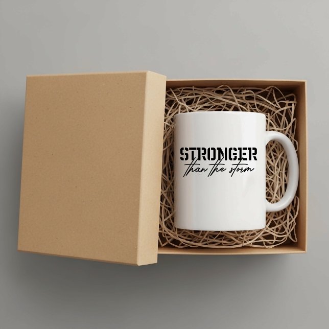 Stärker als der Sturm, Glaube inspiriert  Kaffeetasse (Von Creator hochgeladen)