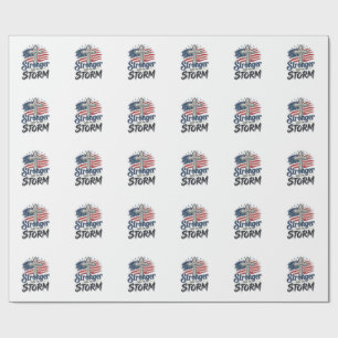 Stärker als der Sturm Patrioten-Glaubens-Shirt Des Geschenkpapier