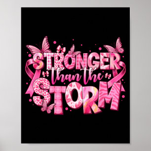 Stärker als der Sturm Pink Ribbon Brustkrebs Poster
