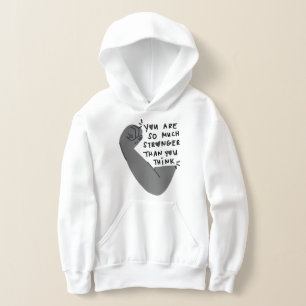 Stärker als du denkst – Empowerment-Typografie Hoodie