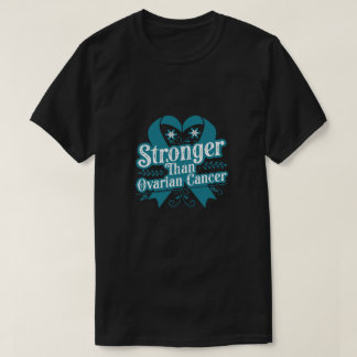 Stärker als Eierstockkrebs-Typografie-T-Shirt T-Shirt