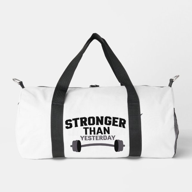 Stärker als gestern Motivierend Fitness Gym Duffle Bag (Vorderseite)