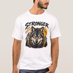 Stärker als gestern Wolf T-Shirt