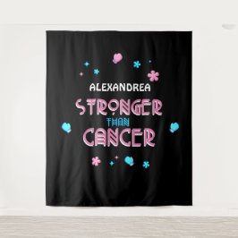 Stärker als Krebs | Hintergrund für die Krebsüberd Wandteppich