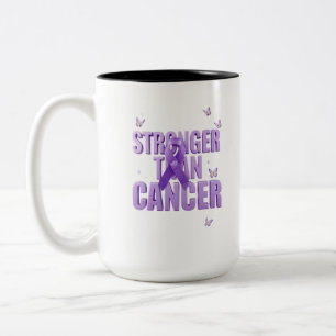 *Stärker-als-Krebs Inspirations-Tasse – Hoffnung & Zweifarbige Tasse