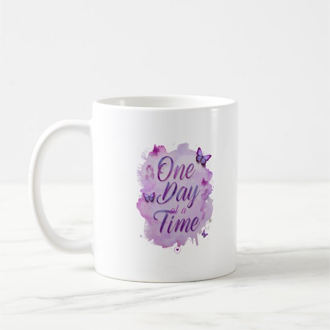 Stärker als Krebs Inspirierender Becher – Hoffnung Kaffeetasse (Links)