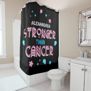 Stärker als Krebs überlebende Hoffnung personalisi Duschvorhang