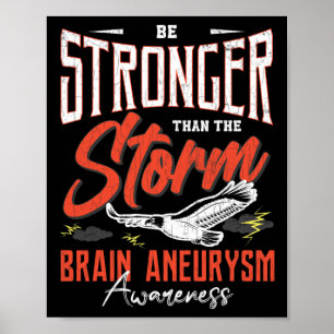 Stärker als Sturm Gehirn Aneurysm Bewusstseinsbild Poster