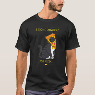 Starker Befürworter der Pizza Funny Cat Kitten Spa T-Shirt