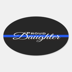 STARKER DAUGHTER POLICE OFFICER OVAL AUTOAUFKLEBER OVALER AUFKLEBER