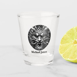 Starker Drache Personalisiert Schnapsglas