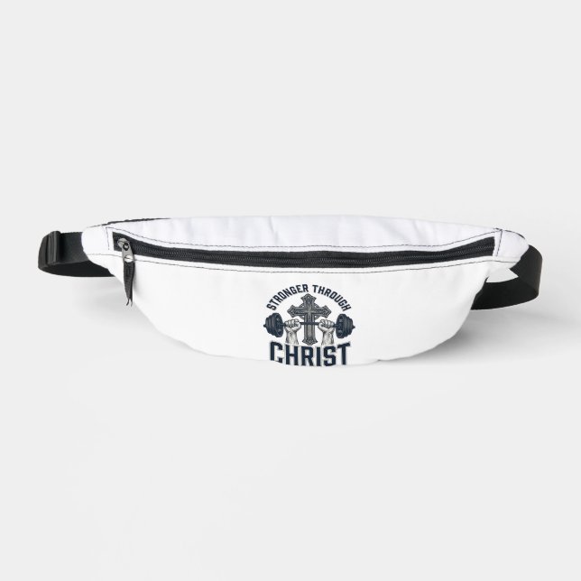 Stärker durch Christus Christliches Fitnessstudio  Bauchtasche (Vorderseite)