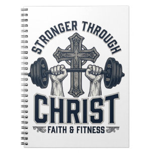 Stärker durch Christus Christliches Fitnessstudio Notizblock