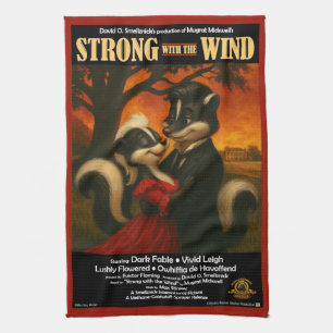 Starker Film mit Wind-Parodie Geschirrtuch