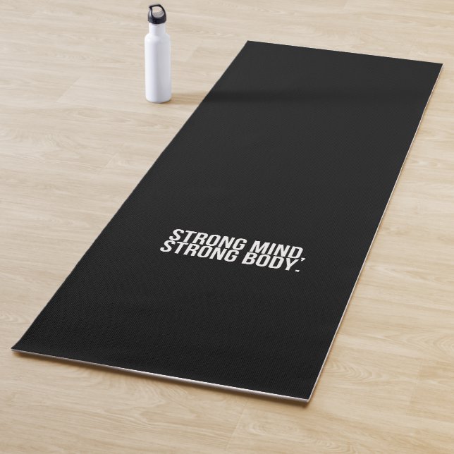 'Starker Geist, starker Körper' Meditationsdiszipl Yogamatte (Beispiel)
