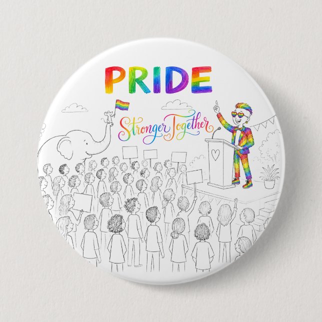 Stärker gemeinsam PRIDE Button (Vorderseite)