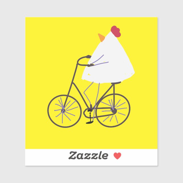 Starker Hühnerbiker Aufkleber (Blatt)