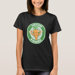 Starker Karotten Vegan Power Gewichtheben Gym Kraf T-Shirt