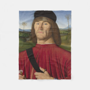 Starker Mann mit rosa Narben (Renaissance Art) Fleecedecke