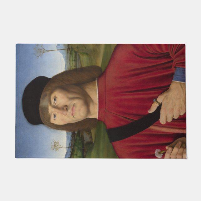 Starker Mann mit rosa Narben (Renaissance Art) Fußmatte (Vorderseite)