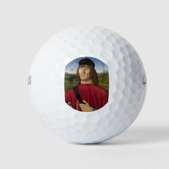 Starker Mann mit rosa Narben (Renaissance Art) Golfball (Vorderseite)
