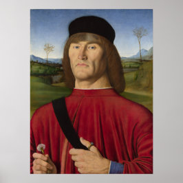 Starker Mann mit rosa Narben (Renaissance Art) Poster