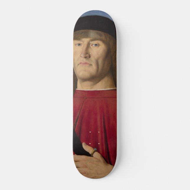 Starker Mann mit rosa Narben (Renaissance Art) Skateboard (Vorderseite)
