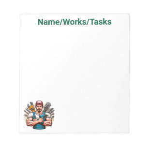 Starker Mechaniker – Muskelbepackter Mechaniker No Notizblock