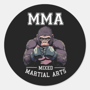 Starker Mixed Martial Arts Gorilla - Boxkäfig Runder Aufkleber