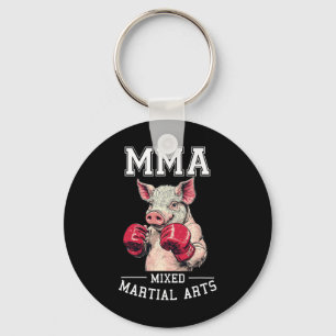Starker Mixed Martial Arts Pig - Thai Boxing Cage  Schlüsselanhänger