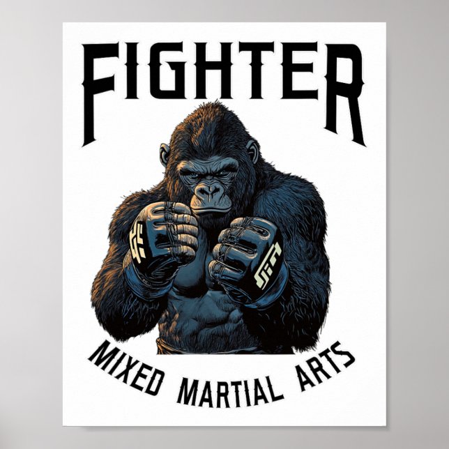Starker Mma Gorilla - Boxen und Käfigkampf  Poster (Vorne)