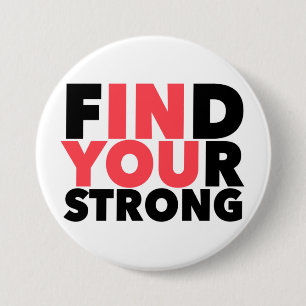 Starker Motivationszitat-Button Button